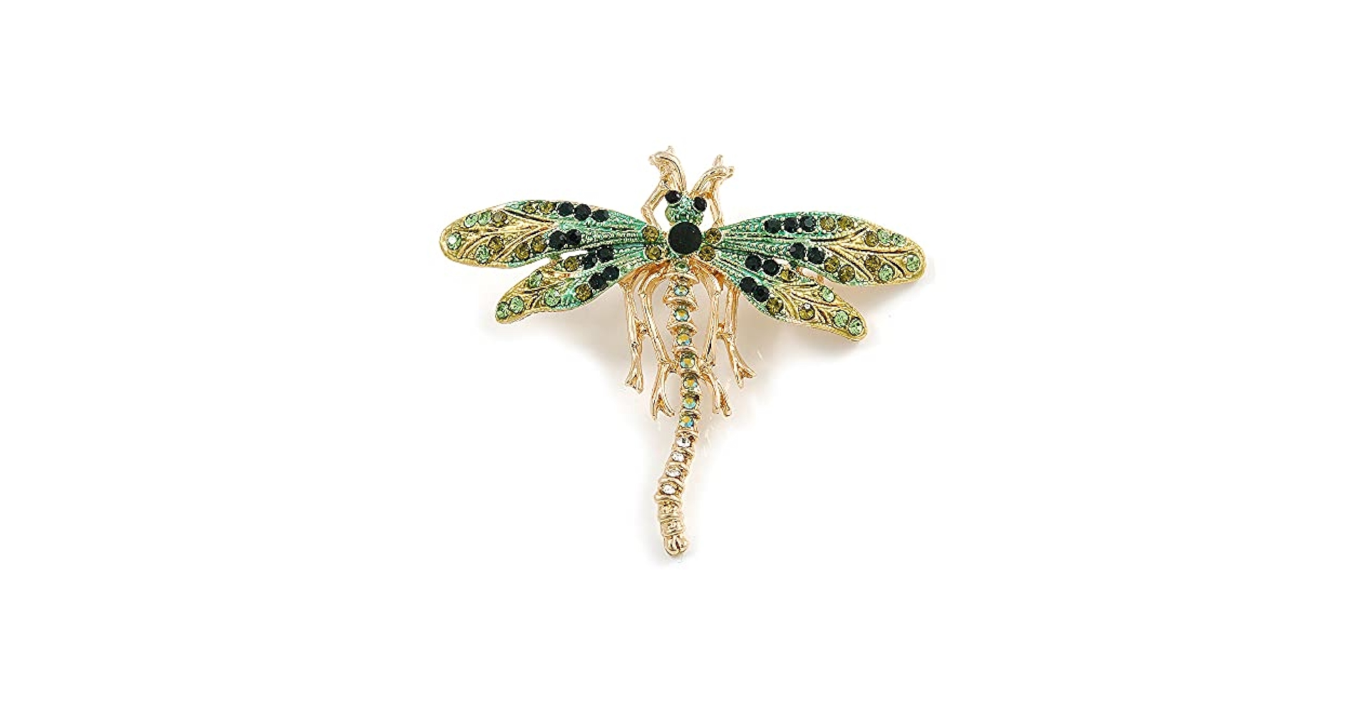 SWAROVSKI/ダニエルスワロフスキー/蝶/バタフライ/ブローチ/グリーン Daniel Swarovski Crystal Paradise Olive Green Gilt Sterling